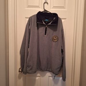 Tri-Mountain Long Sleeve Pullover Fleece With American Sheep Dog Patch